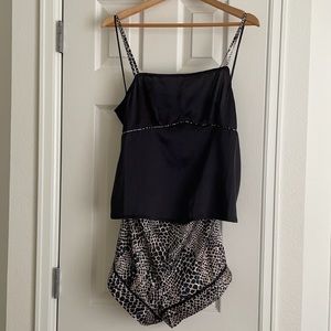 NWT Topshop Animal Print Satin Pajama Set